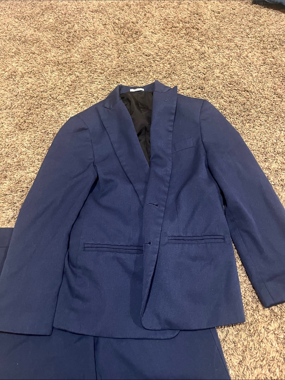 Calvin Klein Boys Navy Blue Full Suit - Picture 3 of 16
